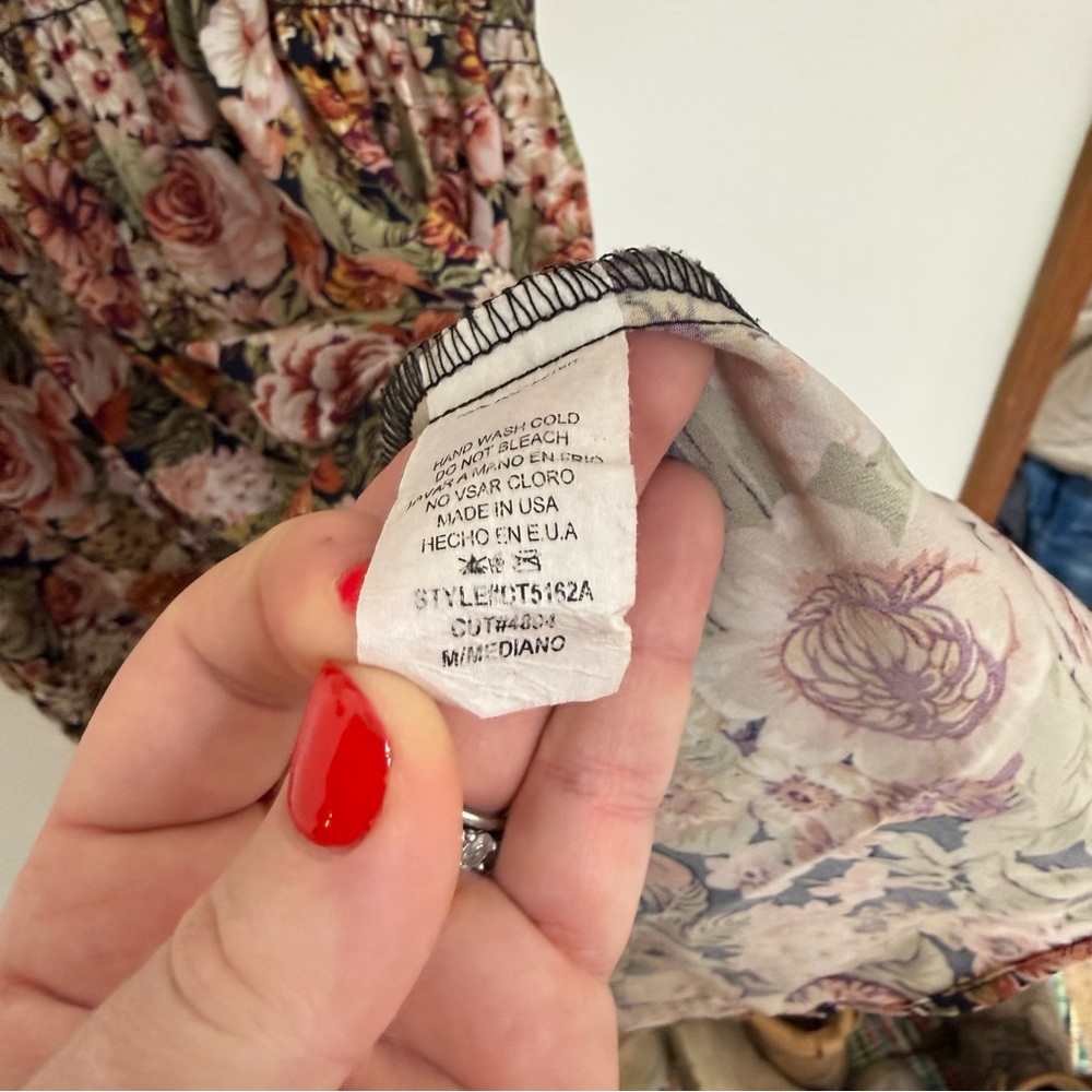 Ces Femme Smocked Floral Mini Dress - Picture 6 of 8